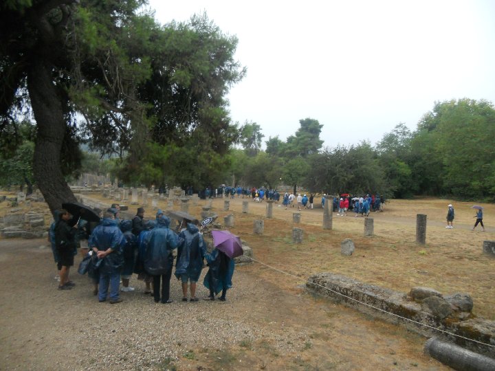 Olympie sous la pluie