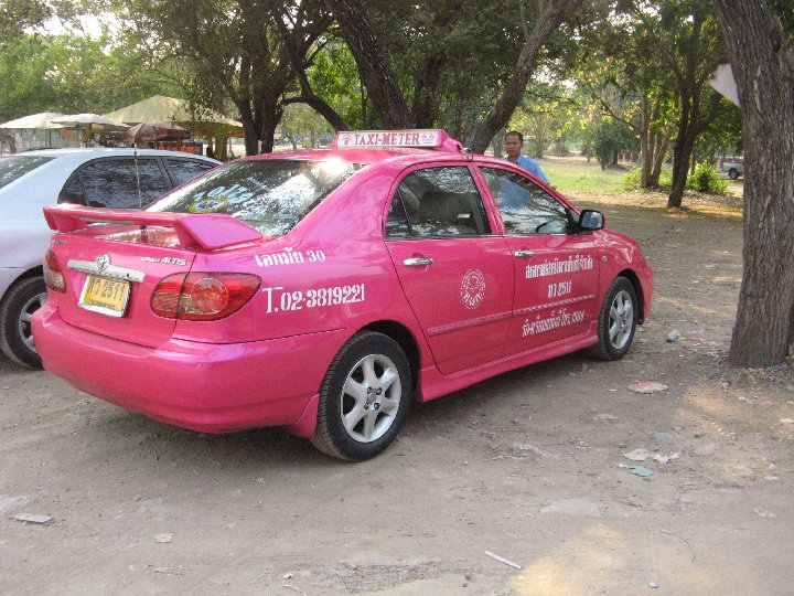 taxi rose en Thalande
