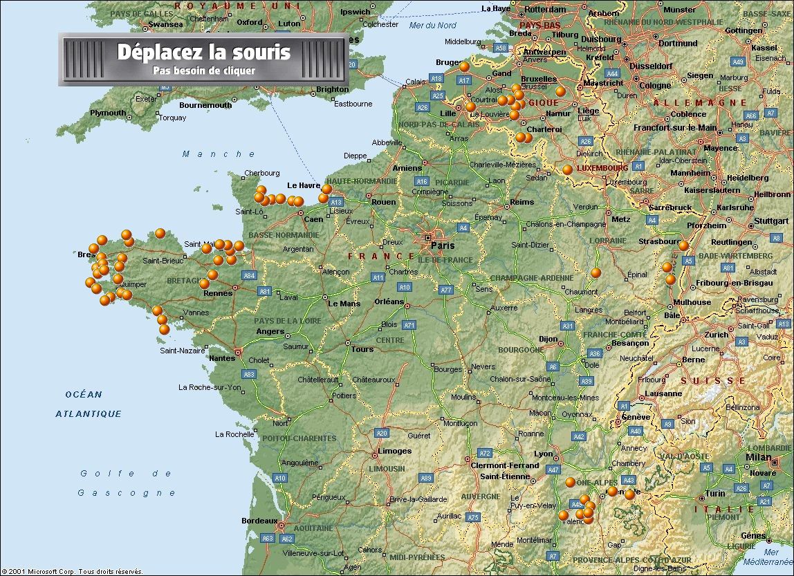 La carte des balades  moto de Marcarine, si comme nous le tourisme  moto vous intresse, voyez le reste du site